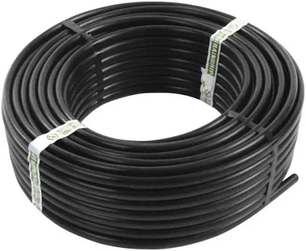 Raindrip 052050 1/2-Inch Drip Irrigation Supply Tubing, 500-Foot, for Irrigation Drippers,Drip Emitters, Irrigation Parts, and Drip Systems, Black Polyethylene