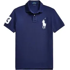 NWT POLO RALPH LAUREN MEN COTTON BIG PONY POLO SHIRT WITH #3 PATCH MSRP $115.00