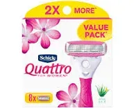 Schick Quattro for Women Refill Razor Blade Cartridges, 4 ct