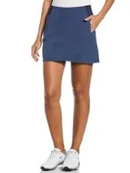 Womens 16" Heather Perforated Golf Skort