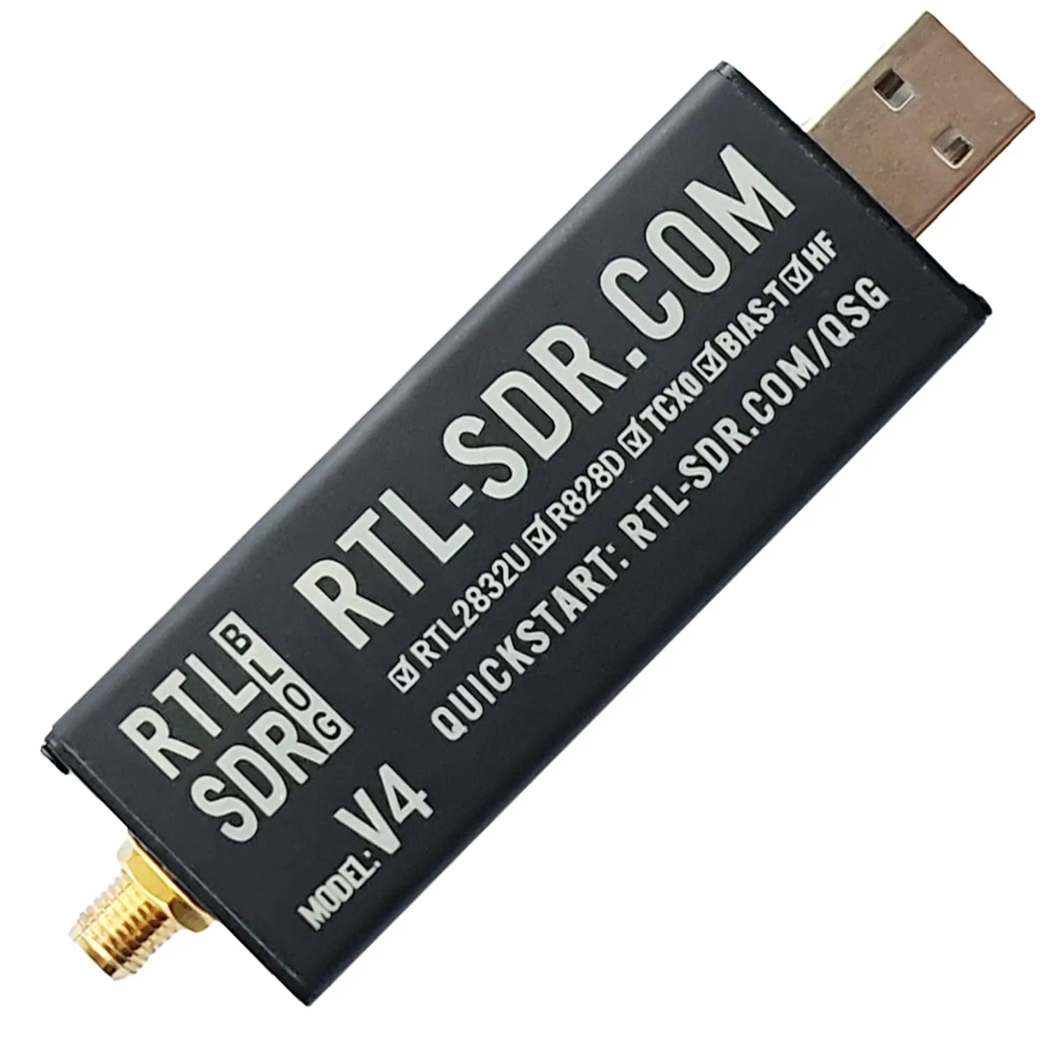 RTL-SDR Blog V4 R828D RTL2832U 1PPM TCXO SMA Software Defined Radio