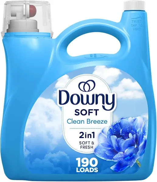 Downy Ultra Laundry Fabric Softener Liquid, Cool Cotton Scent, 120 Total Loads (Pack of 2)