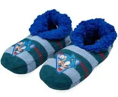 Sonic The Hedgehog Boys' Plush-Lined Non-Slip Slipper Socks