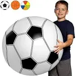 Premium 27-Inch Rainbow Beach Ball - Safe for All Ages - Outdoor Game Essential