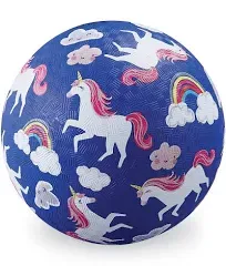 Crocodile Creek Playground Ball - Durable Rubber Ball for Kids Ages 3 and Up - Bouncy Inflatable Ball for Kickball, Indoor Games, and Outdoor Sports - PVC-Free - Unicorns - 5-inch Diameter