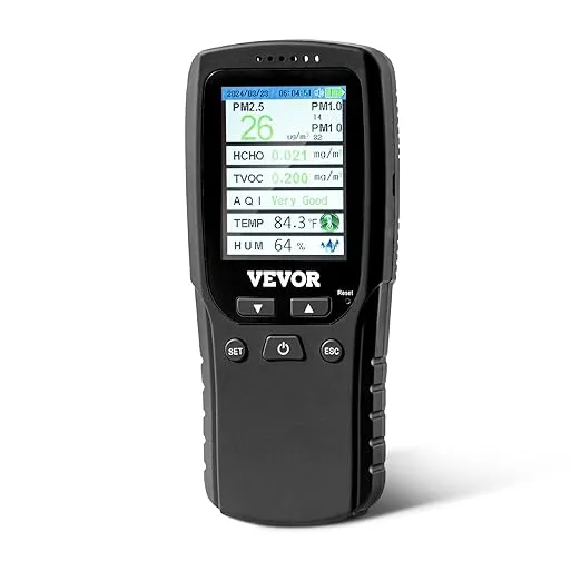 VEVOR 8-in-1 Professional PM2.5 PM10 Pm1.0 Particle Counter Air Quality Monitor