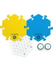 FluentPet Tester Kit - Set of 2 Dog Talking Buttons & 1 Blue HexTile - Customizable Cat & Dog Training Buttons for Communication - Batteries Included - Pet Buttons Gift Set