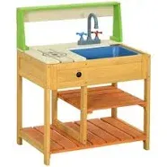 Outsunny Mud Kitchen Outdoor Kitchen Playset