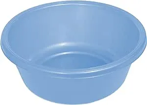 YBM HOME 1148 Round Plastic Wash Basin, 7 Quarts, 1 Pack, Light Blue