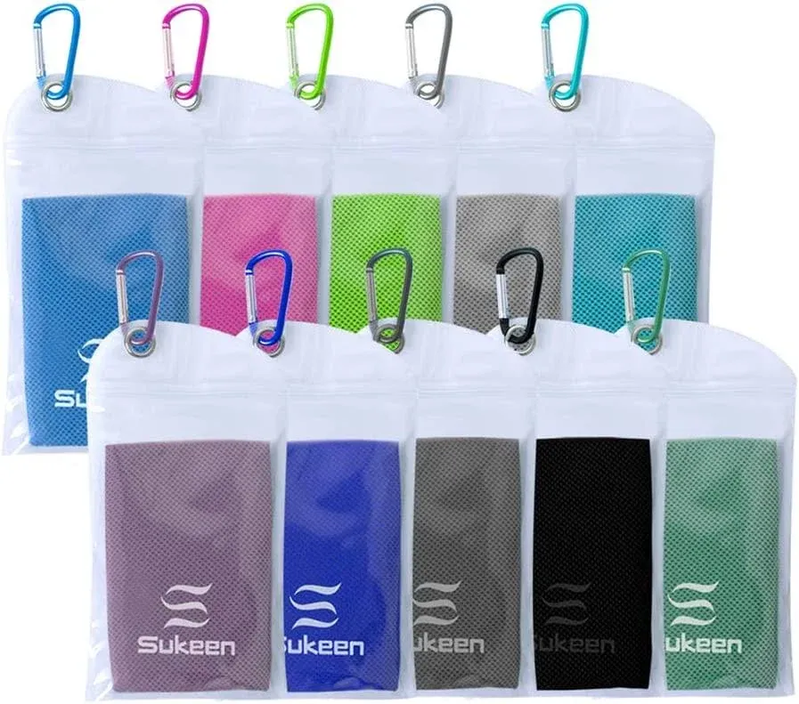 Sukeen Cooling Towel,Instant Evaporative Cooling for Sports,Yoga,Golf,Gym,Neck,Workout and More(40”x 12”)