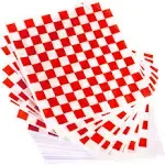 Extra Large, Grease Resistant Red Sandwich Liner 300 Sheet Pack. Microwave Safe