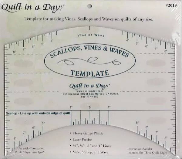 Scallops, Vines and Waves Template by Quilt in a Day