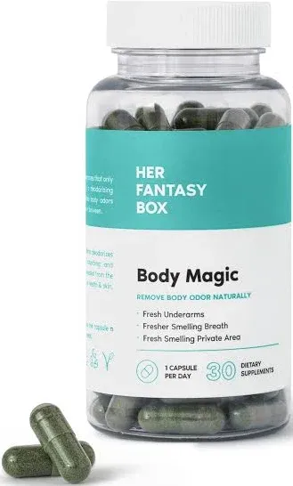 Body Magic Chlorophyll Capsules - 30 Vegan Capsules for Detox, Digestion, Gut Health, Skin Support, and Oily Skin - Natural Energy Booster