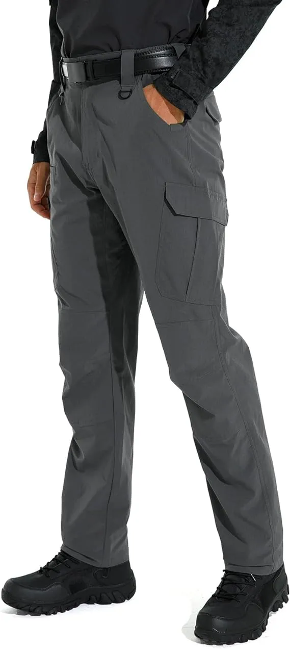 KFUBUO Men&#039;s Lightweight Ripstop Tactical Cargo Pants, Water Resistant Hiking Wo