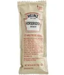 Reelsource Heinz Horseradish Single Serve Condiment Portion Control Packets, 25 Packets