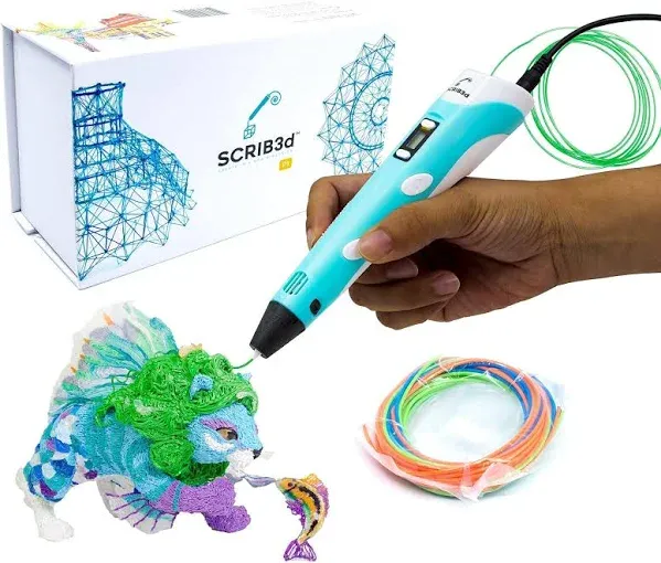 3D Printer Pen Set SCRIB3D P1 Printing Pen And Starter Pk PLUS Lot Of 10 Colors