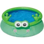 6Ft X 20In Inflatable Frog Character Quick Set Pool, Green