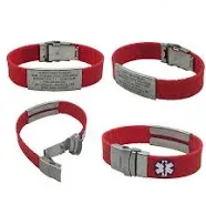 Universal Medical Data Sport Medical Bracelet for Men and Women Engraving. Emergency Medical Card Your Emergency Medical