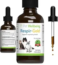 Pet Wellbeing Respir-Gold for Easy Breathing in Dogs