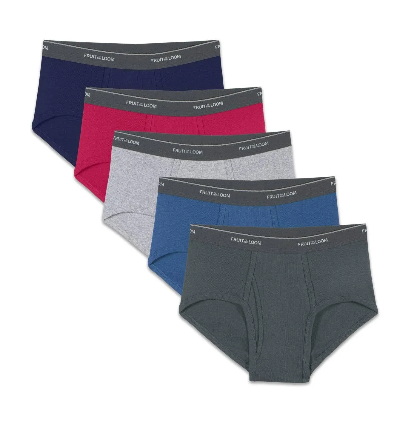 Fruit of the Loom Men's Cotton Mid-Rise Fashion Briefs 3-Pack