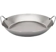 Matfer Bourgeat 062052 Black Steel Paella Pan, 15-3/4 in. Diameter