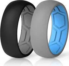 Thunderfit Men’s Flexible Wedding Rings (Size 14)