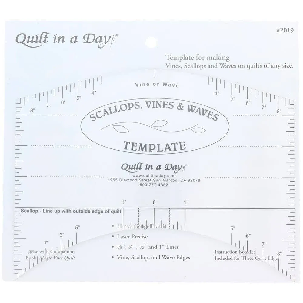 Scallops, Vines, and Waves Template - Quilt in a Day