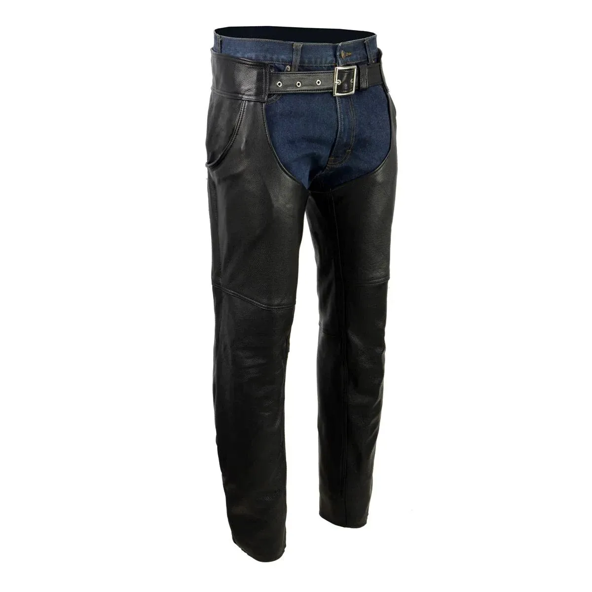 Milwaukee Leather Men's 'Enfold' Classic Premium Leather Motorcycle Chaps