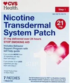 CVS Health Nicotine Transdermal System Patch Step 1