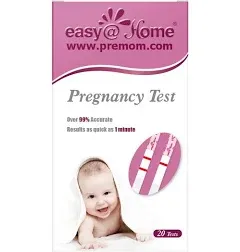 Easy@Home Pregnancy Test Strips Kit With iOS and Android APP 20 Ct Free Shipping