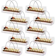 Aliyaduo 10 Pcs Clear Bakery Cake Boxes