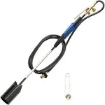 Flame King Propane Torch Kit Heavy Duty Weed Burner, 500,000 BTU with Flint Striker, with 10-ft Hose Regulator Assembly