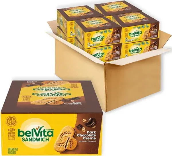 Belvita Sandwich Dark Chocolate Creme Breakfast Biscuits