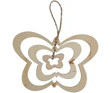 DIY Unfinished Wood Butterfly Mobiles, Spring, Craft Kits, 12 Pieces