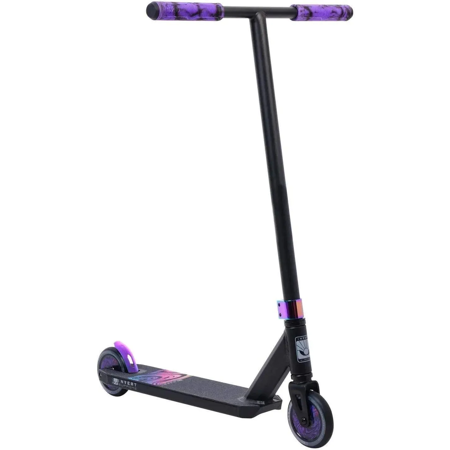 Invert Supreme 1-7-12 Stunt Scooter - Black / Neochrome Purple