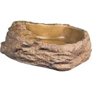 Granite Rock Reptile Water Dish  Large - 8.25&#034;L x 6.5&#034;W x 2.25&#034;H By Exo Terra