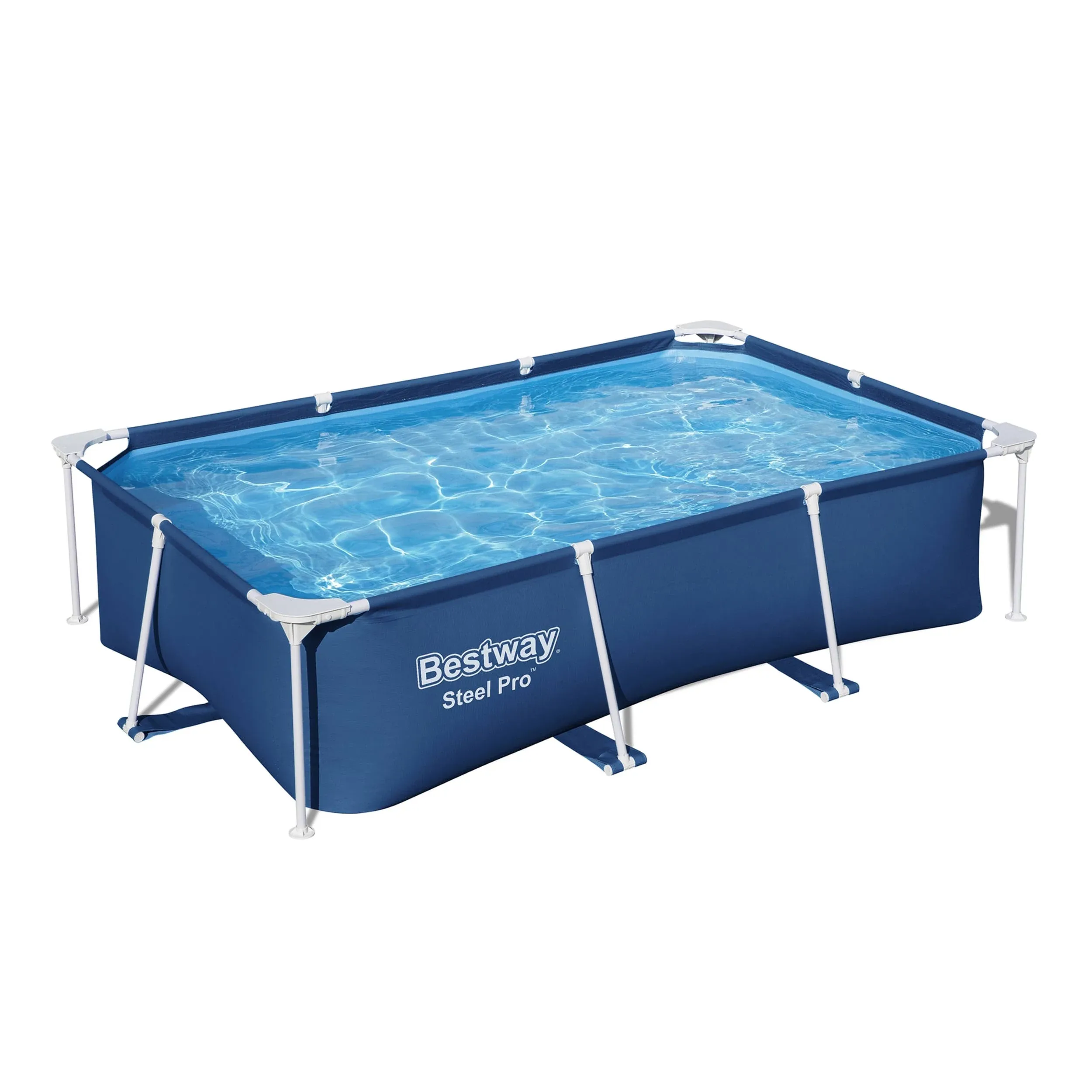 Bestway Steel Pro 102 x 67 x 24" Rectangular Frame Above Ground Swimming Pool