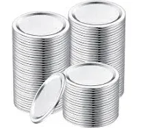 200-Count [Wide Mouth] Canning Lids for Ball, Kerr Jars - Split-Type Metal Mason Jar Lids for Canning - Food Grade Material, 100% Fit & Airtight for Regular Mouth Jars (86mm Wide Mouth（200 Lids）)