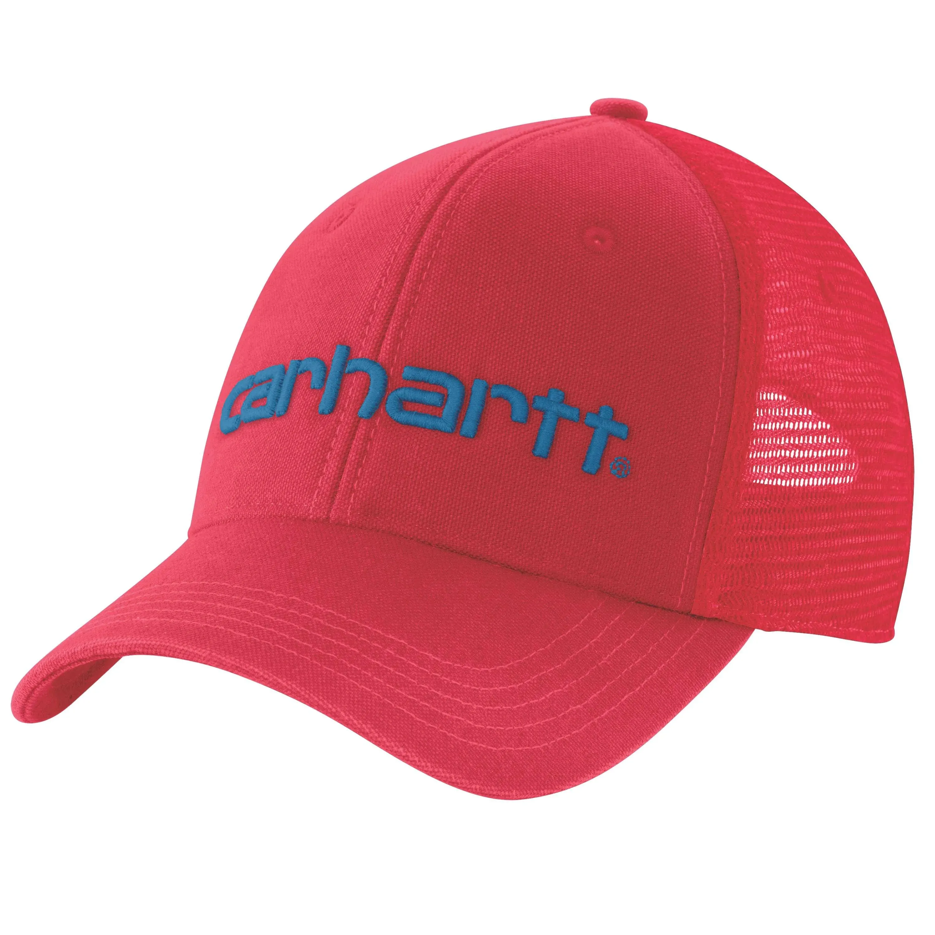 Carhartt Canvas Mesh-Back Logo Graphic Cap - Fire Red