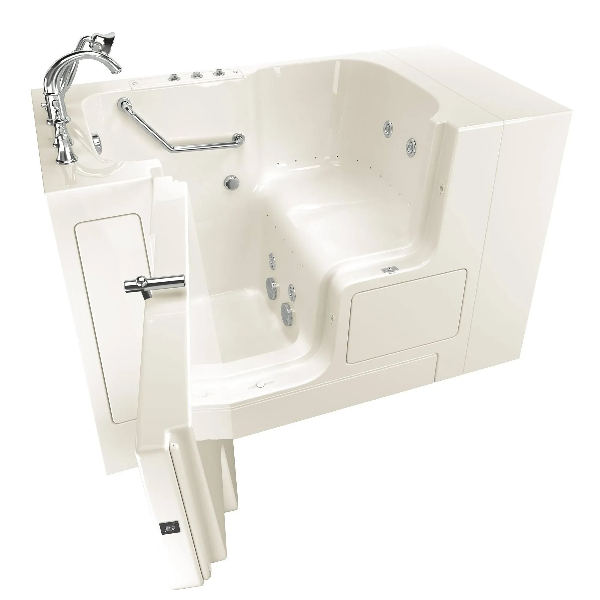 American Standard Value Series 3252OD.709.CLL-PC 52" x 32" Walk-In Whirlpool and Air Bathtub with Left Hand Outward Opening Door in Linen