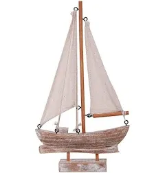 Waroom Home Wooden Sailboat Decor