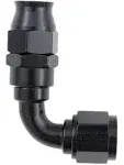 Hose Fitting #6 90 Deg PTFE Black