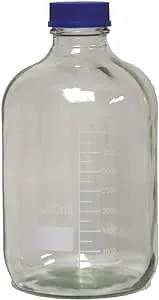 5L Glass Media Bottle, Round, GL60 Screw Cap Karter Scientific 232Z4 (Single)