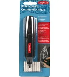 Derwent Battery Operated Electric Eraser with 8 Replacement Refills