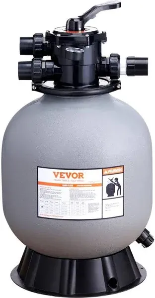 VEVOR 25033BX 19-Inch Up to 45 GPM Flow Rate Above Inground Swimming Pool Sand System