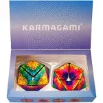 Shashibo Karmagami “Pixels” and Boho 2 Pack Sensory Toy for Kids Kaleidocycle Fidget Toy for Adults to Stay Calm & Foc