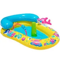 Banzai Jr. Splash Discovery Activity Center Water Play Set - 9-24 Mos Baby Pool