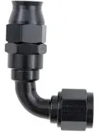 Fragola Performance Systems 689006-BL Real-Street Hose End 90-Degree -6 AN Black