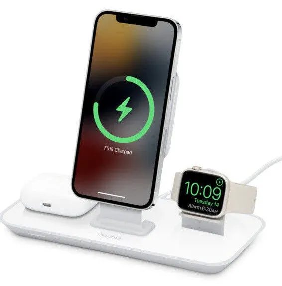 APPLE MOPHIE 3-IN-1 STAND FOR MAGSAFE CHARGER WIRELESS QI IPHONE WATCH GENUINE