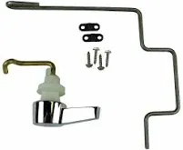 American Standard 738254-0020A Chrome Trip Lever L.H. Pres Assist 4086 Tnk-Slt